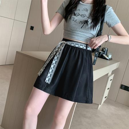 BY22020# 夏款大码女装天丝牛仔五分短裙裤胖MM宽松阔腿韩版牛仔热裤 服裝批發女裝批發服飾貨源