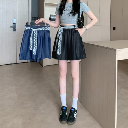 BY22020# 夏款大码女装天丝牛仔五分短裙裤胖MM宽松阔腿韩版牛仔热裤 服裝批發女裝批發服飾貨源