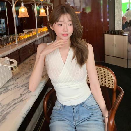BY22148# 纯欲辣妹交叉v领无袖吊带针织衫夏季设计感收腰显瘦百搭上衣 服裝批發女裝批發服飾貨源