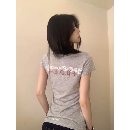 BY22247# 太爱啦!!纯欲上衣韩系校园风短袖t恤女INS超火修身显瘦上衣服 服裝批發女裝批發服飾貨源