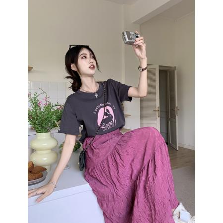 BY22605# 纯棉短袖T恤女纯棉夏季新款显瘦减龄内搭打底衫休闲百搭上衣 服裝批發女裝批發服飾貨源