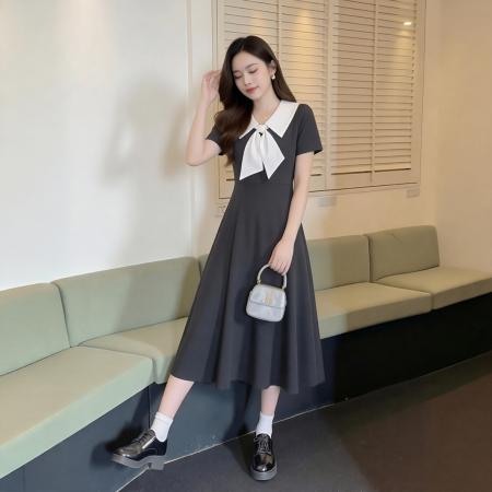 BY22721# 法式黑色气质连衣裙高级感女夏季新款礼服裙子显瘦小黑裙  服裝批發女裝批發服飾貨源