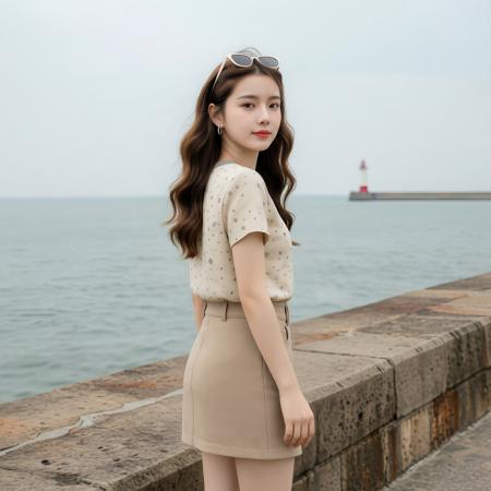 BY22781# 套装女夏季搭配一整套小个子两件套短袖T恤上衣+半身裙  服裝批發女裝批發服飾貨源