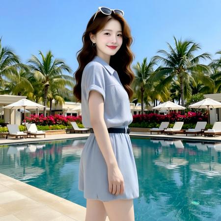 BY22782# 套装女夏季搭配一整套小个子两件套短袖衬衫上衣+泡泡短裤  服裝批發女裝批發服飾貨源