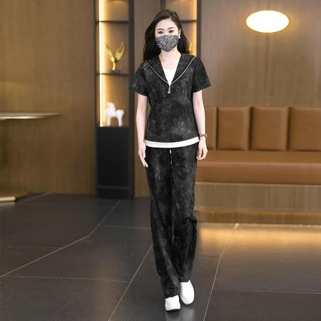 BY22855# 大码潮牌休闲运动服套装女夏季新款短袖时尚两件套女  服裝批發女裝批發服飾貨源