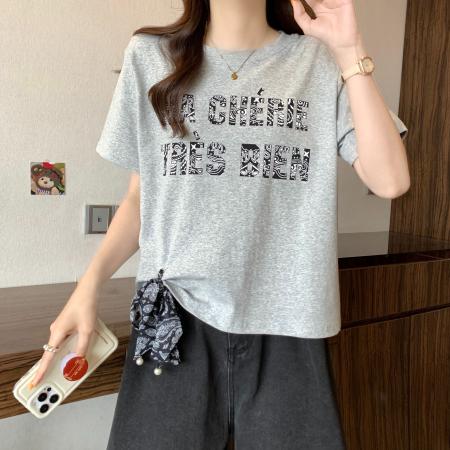 BY22868# 棉夏季新款美式正肩遮肉显瘦上衣  服裝批發女裝批發服飾貨源
