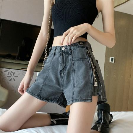 牛仔短裤女宽松新款夏季薄款网红a字高腰显瘦韩版阔腿热裤ins 服裝批發女裝批發服飾貨源