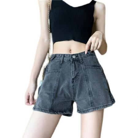 牛仔短裤女宽松新款夏季薄款网红a字高腰显瘦韩版阔腿热裤ins 服裝批發女裝批發服飾貨源
