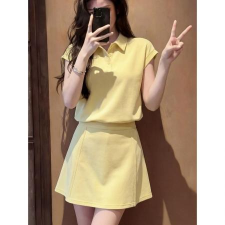 时尚气质运动套装女夏季宽松显瘦减龄小个子短袖短裤裙休闲两件套 服裝批發女裝批發服飾貨源