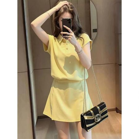 时尚气质运动套装女夏季宽松显瘦减龄小个子短袖短裤裙休闲两件套 服裝批發女裝批發服飾貨源