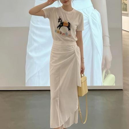 夏装搭配一整套轻熟穿搭高级感法式时尚减龄气质连衣裙子套装 服裝批發女裝批發服飾貨源