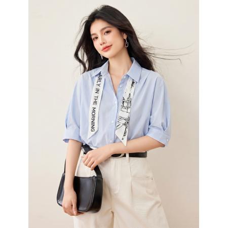 BY23262# 亲肤透气印花蝙蝠袖衬衫女夏季新款灯笼袖上衣 服裝批發女裝批發服飾貨源