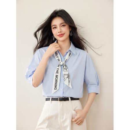 BY23262# 亲肤透气印花蝙蝠袖衬衫女夏季新款灯笼袖上衣 服裝批發女裝批發服飾貨源