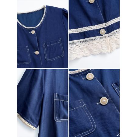 BY23458# 夏装牛仔套装女士夏季短袖上衣服洋气优雅两件套 服裝批發女裝批發服飾貨源