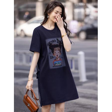 BY23464# 时尚卡通网纱连衣裙女夏季新款洋气裙子女 服裝批發女裝批發服飾貨源