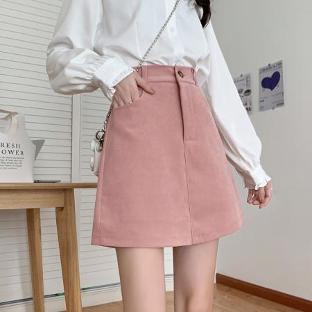 BY23552# 春秋韩国磨毛弹力带假两件裤小A包臀裤裙女好布料 服裝批發女裝批發服飾貨源