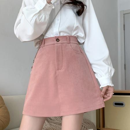 BY23552# 春秋韩国磨毛弹力带假两件裤小A包臀裤裙女好布料 服裝批發女裝批發服飾貨源