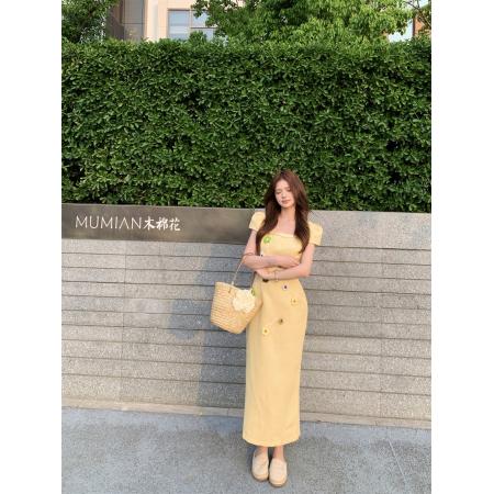 BY23626# 法式复古小香风连衣裙女夏季长裙富家千金气质御姐风高端裙子 服裝批發女裝批發服飾貨源
