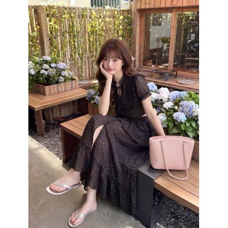 BY23647# 新款大码胖mm夏设计感碎花小衫半身裙时尚减龄两件套女 服裝批發女裝批發服飾貨源