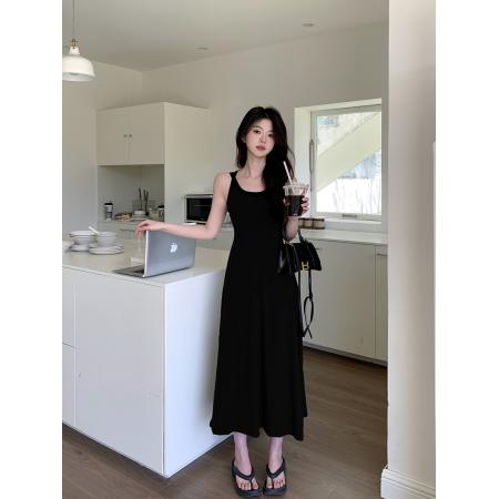 BY23771# 大码女装夏装新款显瘦吊带背心裙子中长款无袖连衣裙长裙 服裝批發女裝批發服飾貨源