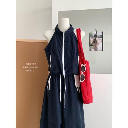 BY23816# 徐媛媛酷飒休闲套装女夏薄款马甲工装裤两件套 服裝批發女裝批發服飾貨源