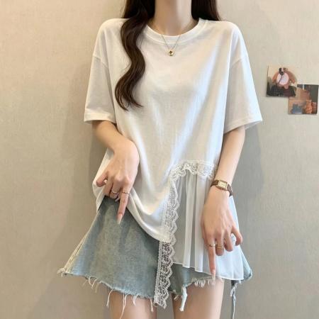 BY23929# 不规则短袖t...