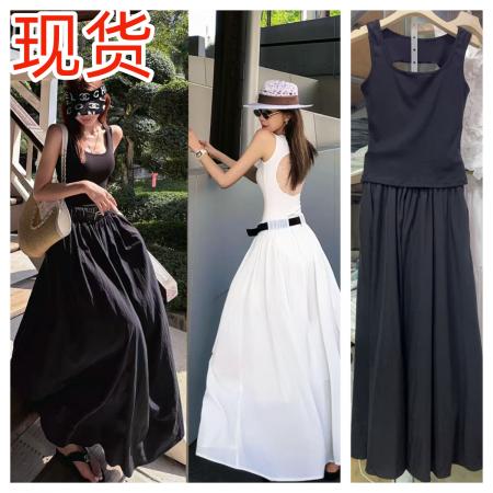 BY24147# 婉君希腊女神裙休闲气质显套装 服裝批發女裝批發服飾貨源