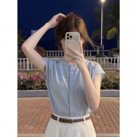 BY24323# 韩系简约气质职场通勤衬衫上衣半身长裙两件套装女夏天 服裝批發女裝批發服飾貨源