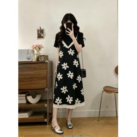 BY24348# 大码女装夏季新款韩版温柔风假两件吊带宽松显瘦连衣裙 服裝批發女裝批發服飾貨源