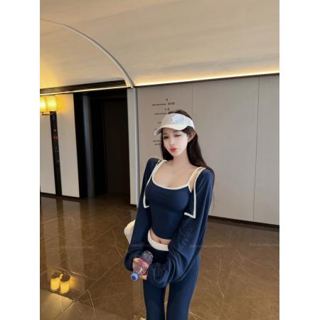 BY24386# 氧气三件套蝙蝠袖开衫+吊带+裤子时尚百搭套装 服裝批發女裝批發服飾貨源