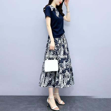 新款两件套裙子收腰显瘦装连衣裙女 服裝批發女裝批發服飾貨源