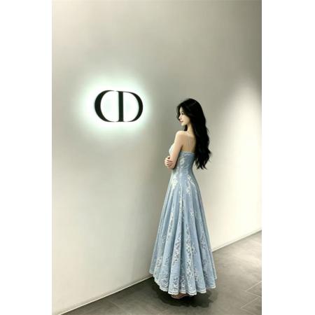 法式重工蕾丝拼接吊带裙女夏季温柔风气质收腰度假长裙 服裝批發女裝批發服飾貨源