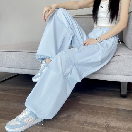BY24518# 夏季新款薄款速干两穿工装裤高腰休闲裤运动裤女 服裝批發女裝批發服飾貨源