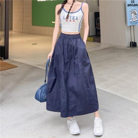 速干工装半身裙女夏季薄款新款小个子南瓜裙a字大摆伞裙 服裝批發女裝批發服飾貨源