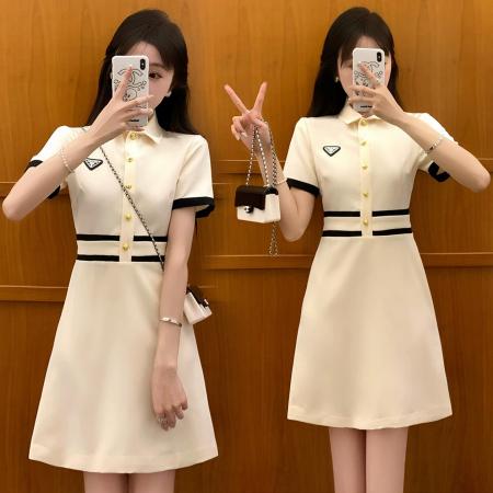 新款韩版时尚气质名媛风减龄显瘦小香风连衣裙 服裝批發女裝批發服飾貨源