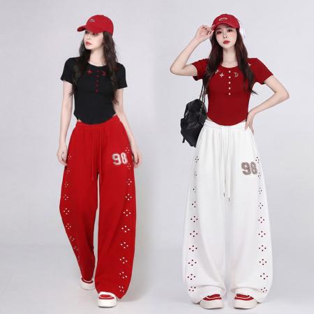 BY24549# 夏季新款爵士舞显瘦宽松班服演出服体操服街舞广场舞运动套装  服裝批發女裝批發服飾貨源