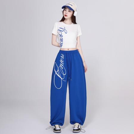 BY24553# 夏季新款爵士舞显瘦宽松班服演出服体操服街舞广场舞运动套装  服裝批發女裝批發服飾貨源