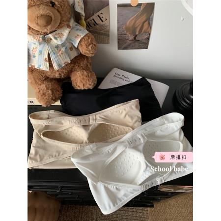 BY24751# 无肩带冰丝内衣文胸固定杯内衣美背防走光抹胸女裹胸  服裝批發女裝批發服飾貨源