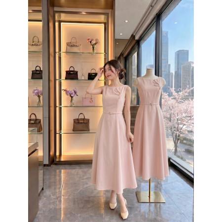 BY24893# MandyZhang郁金香高定系列醋酸白色连衣裙女赫本风气质礼服长裙
