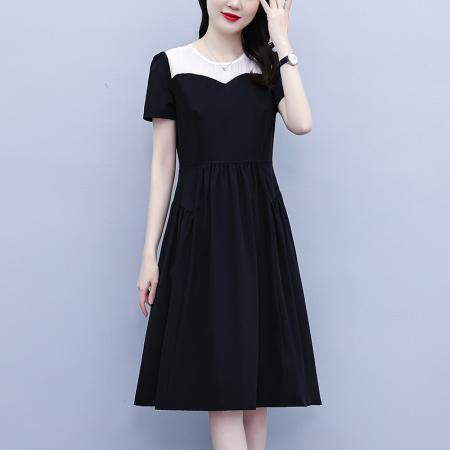 BY25193# 连衣裙子女士夏季新款今年流行爆款小个子冰丝四面体裙子 服裝批發女裝批發服飾貨源