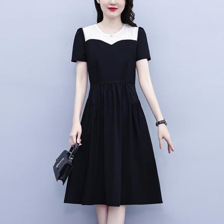 BY25193# 连衣裙子女士夏季新款今年流行爆款小个子冰丝四面体裙子 服裝批發女裝批發服飾貨源