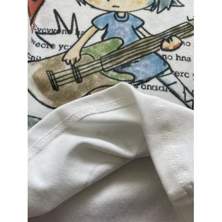 BY25273# 韩国新款纯棉-正肩短袖T恤女印花  服裝批發女裝批發服飾貨源