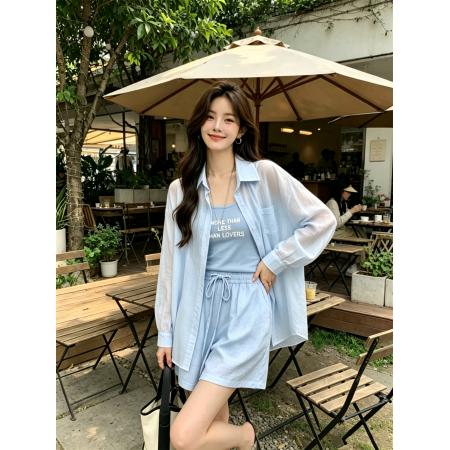 天丝凉感长袖防晒三件套装女26...