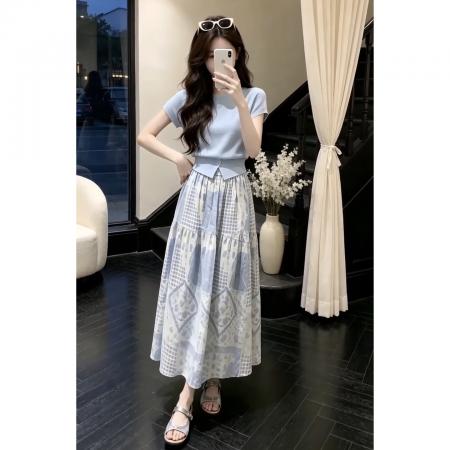 BY25708# 今年流行韩系超好看穿搭一整套时尚套装夏季新款夏装爆款女装 服裝批發女裝批發服飾貨源