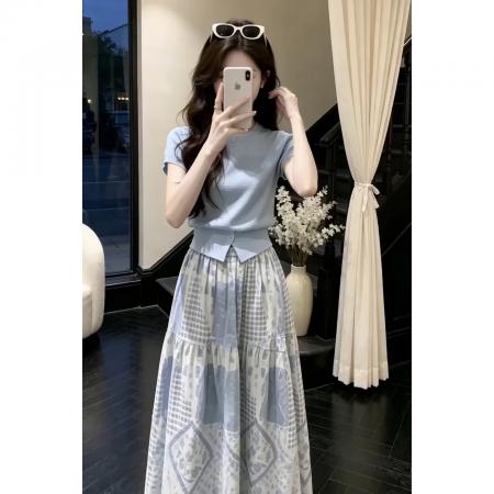 BY25708# 今年流行韩系超好看穿搭一整套时尚套装夏季新款夏装爆款女装 服裝批發女裝批發服飾貨源