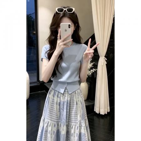 BY25708# 今年流行韩系超好看穿搭一整套时尚套装夏季新款夏装爆款女装 服裝批發女裝批發服飾貨源