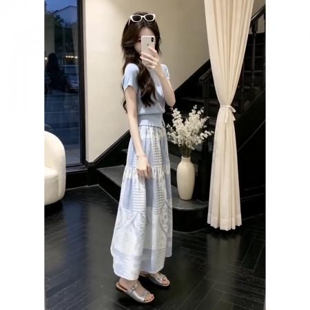 BY25708# 今年流行韩系超好看穿搭一整套时尚套装夏季新款夏装爆款女装 服裝批發女裝批發服飾貨源