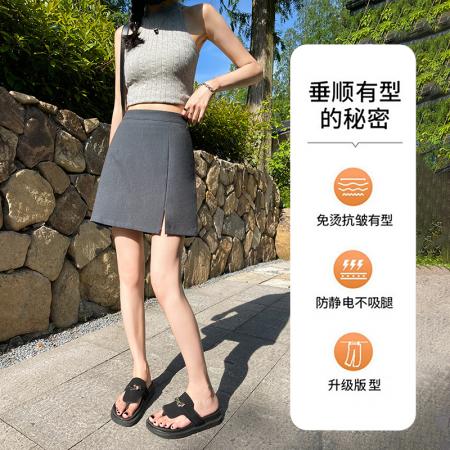 BY25718# 西装裙半身裙a字女新款小个子夏季包臀裙短款高腰短裙子 服裝批發女裝批發服飾貨源