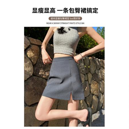 BY25718# 西装裙半身裙a字女新款小个子夏季包臀裙短款高腰短裙子 服裝批發女裝批發服飾貨源