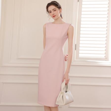 BY26066# 通勤职业无袖连衣裙春季新款时尚气质修身包臀裙子 服裝批發女裝批發服飾貨源